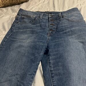 Lucky Brand Women's High-Rise Medium Blue Button-Fly Jeans